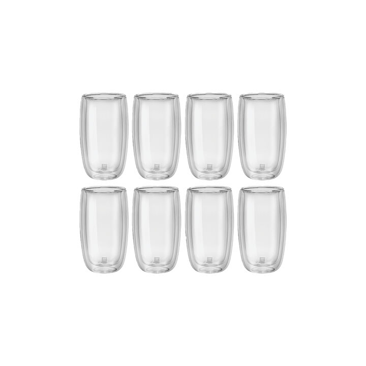 Sorrento, 8 Piece, Latte Glass Set - Value Pack, transparent, large 2