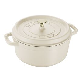 3.7 l cast iron round Dutch Oven, Cream