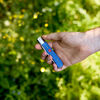 Outdoor, 3-inch, Flipper Folding Pocket Knife, Blue Micarta, small 10
