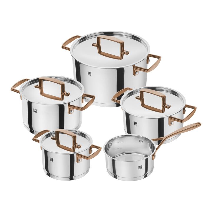 Bellasera, 5-pcs 18/10 Stainless Steel Pot set rose, large 1