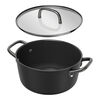 Milano,  aluminum Stock pot with glass lid, small 6