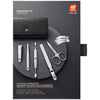 CLASSIC, 5-pc, Leather Manicure Pedicure Set With Nail Clippers, Matte Black, small 8
