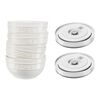 Set de cuencos con tapas de vac&iacute;o/6 piezas, 12 cm/blanco marfil, small 1