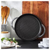 Grill Pans, Plancha 26 cm, redondo, Gris grafito, Hierro fundido, small 4