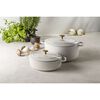 Bellamonte, Cocotte 33 cm, oval, Elfenbein-Wei&szlig;, Gusseisen, small 6