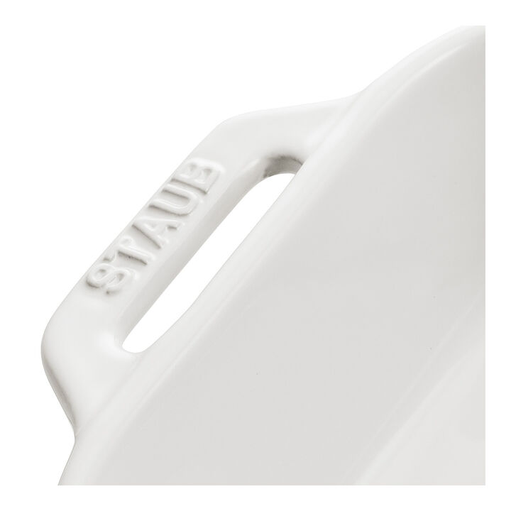 Ceramique, 4.4 l ceramic rectangular Oven dish, white, large 2