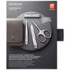 PREMIUM, 4-pc, Leather Manicure Pedicure Set With Compact Nail Clippers, Taupe, small 8