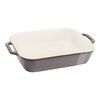 Ceramique, Ovenschaal 27 cm, Rechthoekig, Antiek grijs, small 1