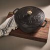 La Cocotte, 4.8 l cast iron round French oven horse, black - Visual Imperfections, small 2