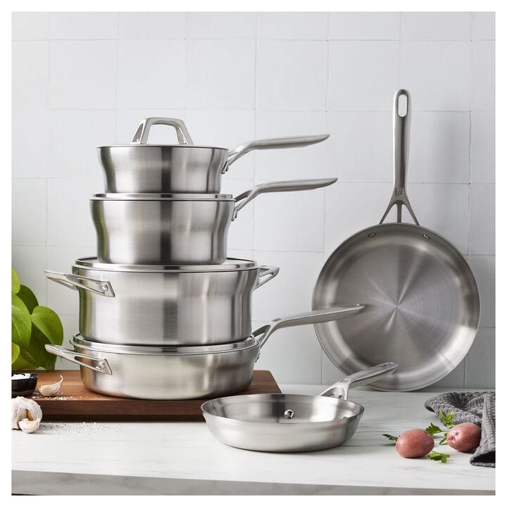 Motion Stainless Steel, 10-pc, Stainless Steel, Pots And Pans Set, large 2