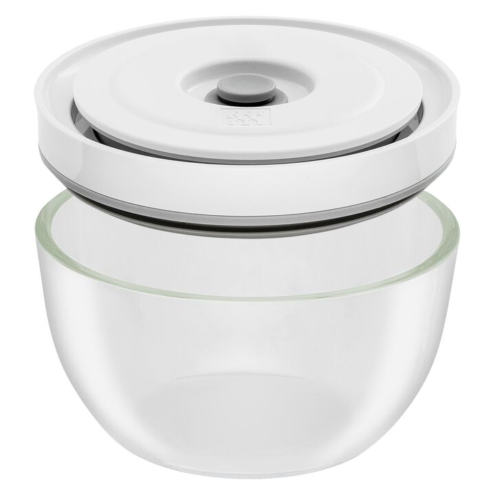 Fresh & Save BOWLS, Vacuum bowl set S/M/L / 3-pc, glass, Transparent-White, large 2