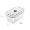 Fresh & Save, S/M/L / 3-pc, Vacuum Container Set, Glass, Grey, small 5