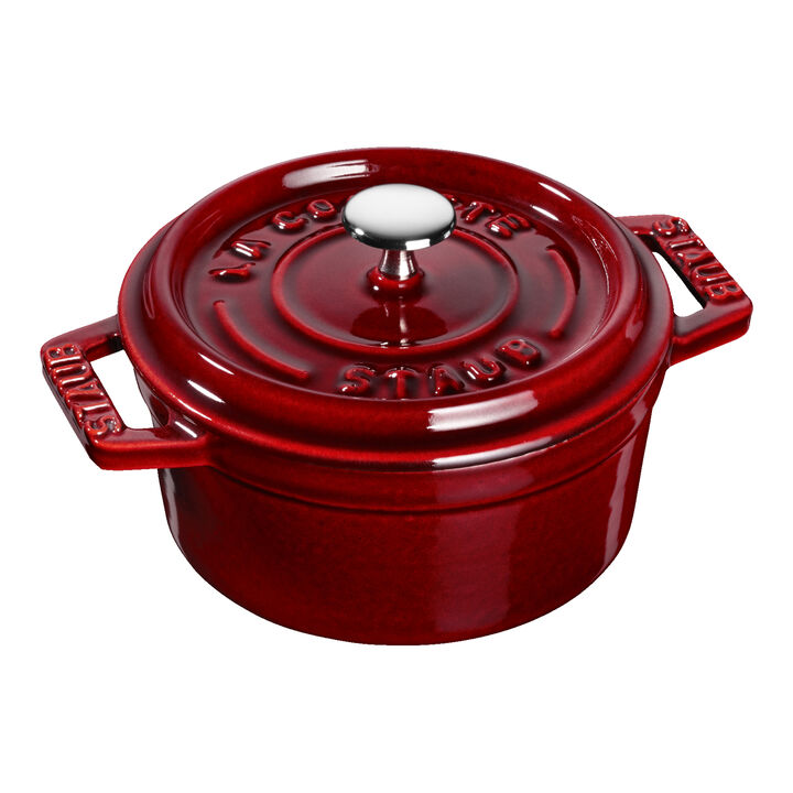 La Cocotte, 250 ml cast iron round Mini cocotte, grenadine-red, large 4