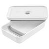 Fresh & Save, Vakuum Lunchbox Set, 3-tlg. / L flach, Wei&szlig;-Grau, Kunststoff, small 4