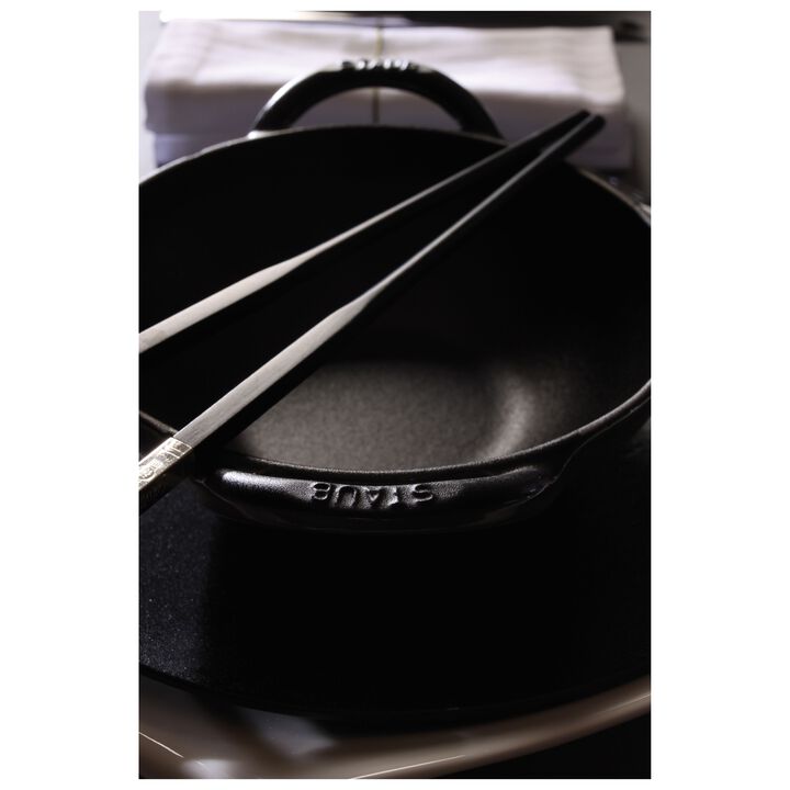 Specialities, 16 cm / 6.5 inch cast iron Mini Wok, black, large 4