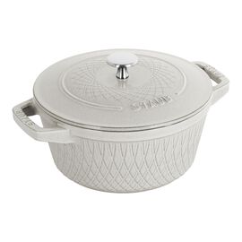 Cocotte twister 20 cm, Rond(e), Truffe blanche, Fonte