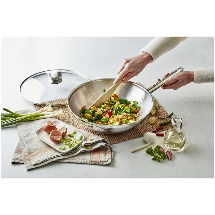 Apollo 7, Wok met glazen deksel 30 cm, large 3