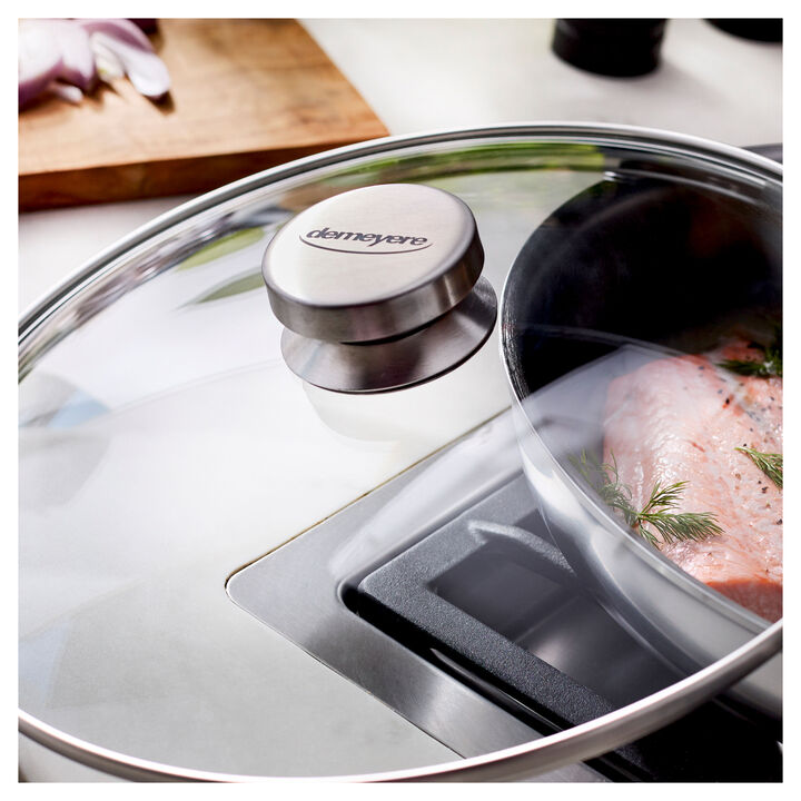 Industry 5, 11-inch, 18/10 Stainless Steel, Frying Pan With Glass Lid, large 3