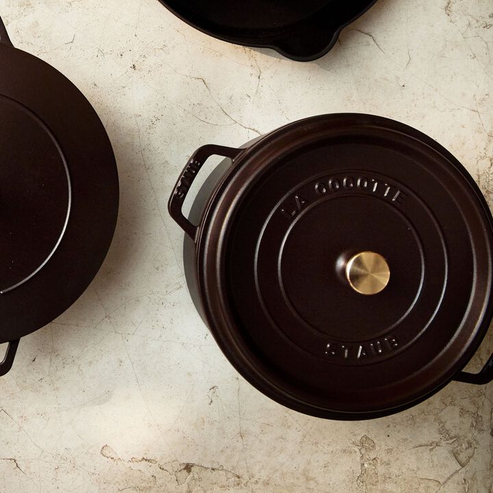La Cocotte, Cocotte 26 cm, rund, Chocolate, Gusseisen, large 2
