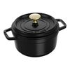 La Cocotte, Gryta 16 cm / 1,25 l, Rund, Svart, Gjutj&auml;rn, small 1