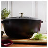 La Cocotte, 4.8 l cast iron round French oven, black - Visual Imperfections, small 8