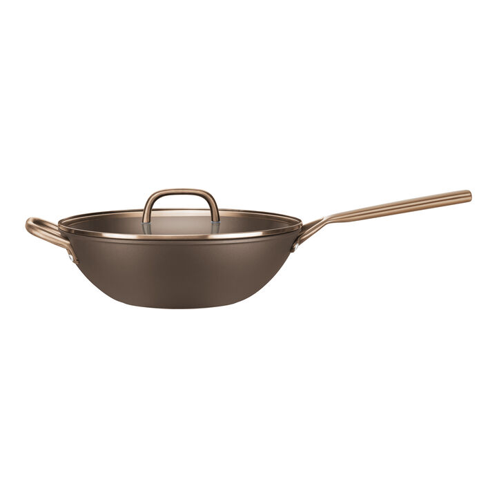 Milano, Wok mit Glasdeckel 30 cm, Aluminium, large 2