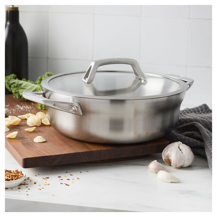 Motion Stainless Steel, 4 qt, Stainless Steel, Chef's Pan, large 2
