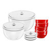 Fresh & Save Bowls, Vakuumsk&aring;lset, 10-st/ S/M/L, K&ouml;rsb&auml;r, Glas/Keramik, small 1