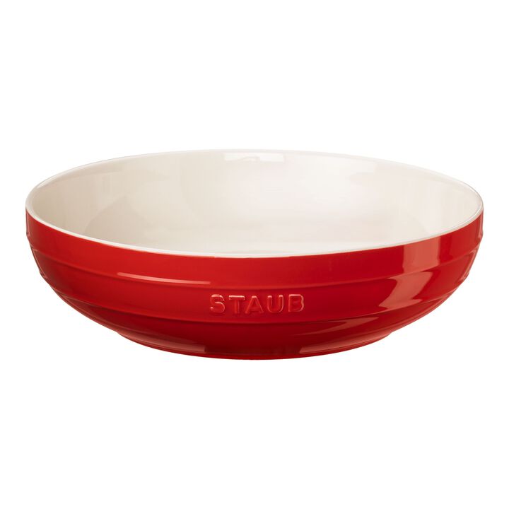 Ceramique, 28 cm ceramic round serving bowl, cherry, large 1
