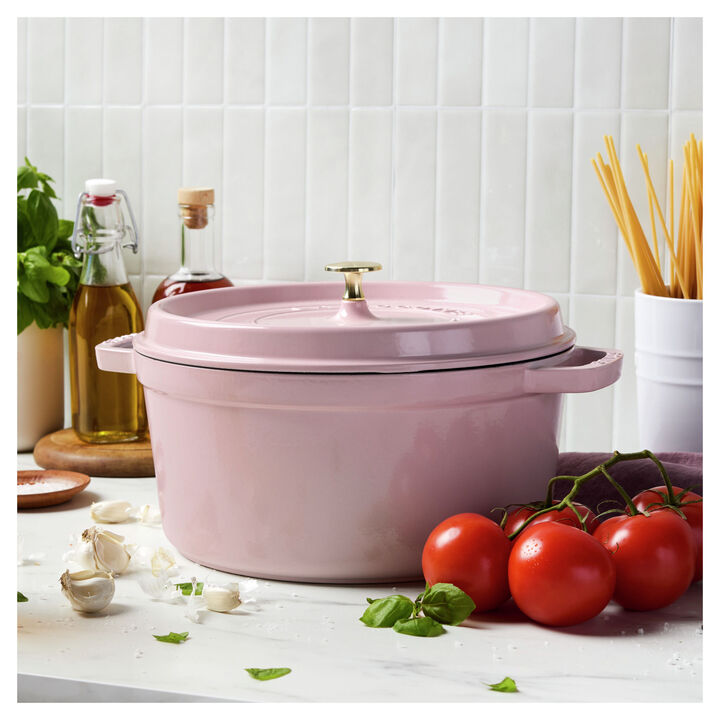 La Cocotte, Cocotte 28 cm / 6,75 l, Rund, Sorbet steg, Støbejern, large 2