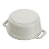 La Cocotte, 250 ml cast iron round Dutch Oven, white truffle, small 5