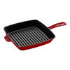 Grill Pans, 26 cm cast iron square American grill, cherry, small 1