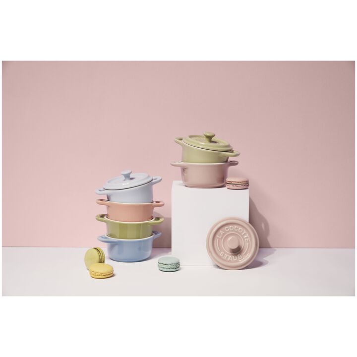 Ceramique, Set mini cocotte rotonda - 6-pz., colori misti, large 3