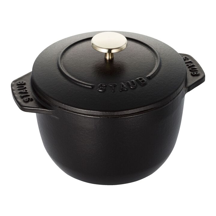 La Cocotte, 725 ml cast iron round Rice cocotte, black, large 1
