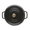 Formes sp&eacute;ciales, Cocotte bas 26 cm, Rond(e), Noir mat, Fonte, small 2