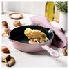 Pans, 22 cm / 8.5 inch cast iron Traditional Deep Frypan, sorbet rose, small 2