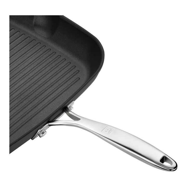 Forte, 28 x 28 cm square Aluminium Grill pan black, large 4