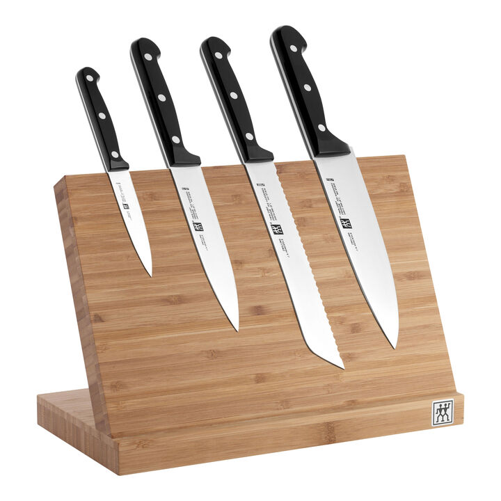 TWIN Chef 2, Messer & Messerblock Set, 5-tlg. / 10/16/20/30 cm, Schwarz/Braun, Sonderschmelze/Bambus, large 1