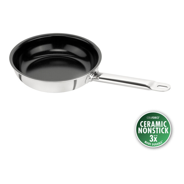 Pro, 20 cm 18/10 Stainless Steel Frying pan silver-black, large 1