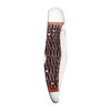 Outdoor, 4-inch, Folding Hunter Pocket Knife With Leather Sheath, Brown Jigged Bone, small 10