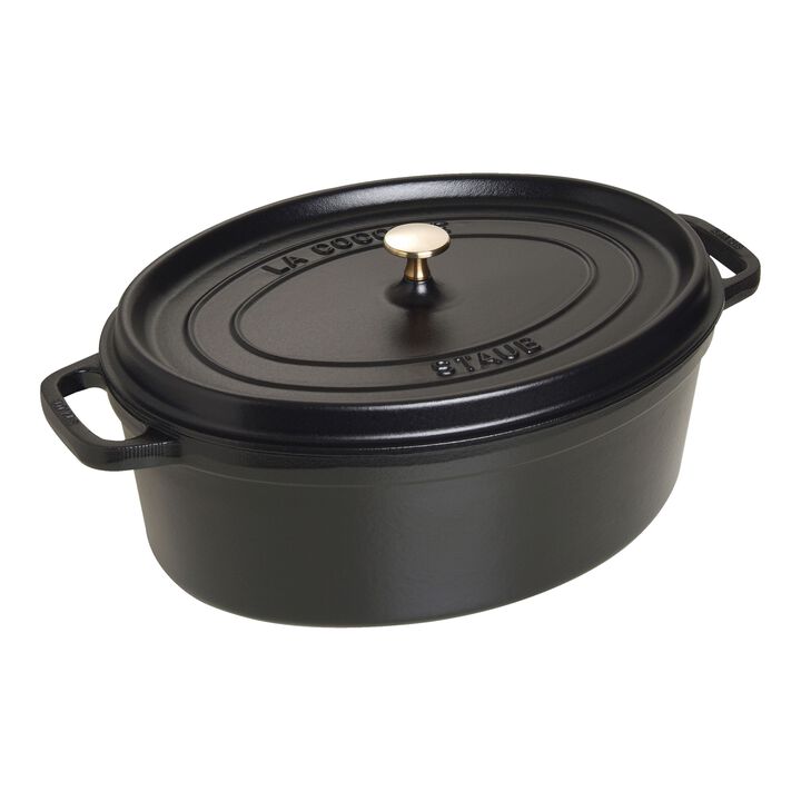 La Cocotte, Cocotte ovale - 37 cm, nero, large 1