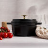 La Cocotte, Gryta 16 cm / 1,25 l, Rund, Svart, Gjutj&auml;rn, small 3