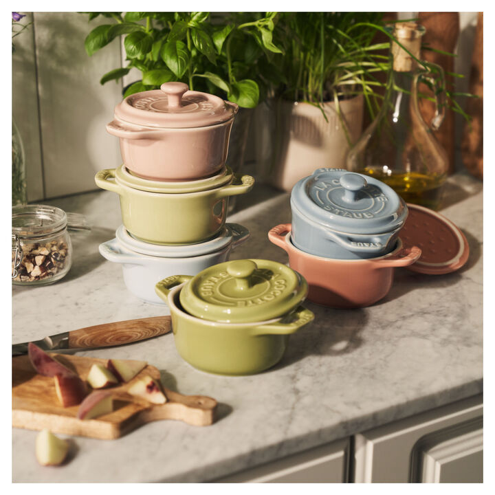 Ceramique, Set mini cocotte rotonda - 6-pz., colori misti, large 2