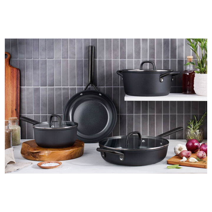 Milano, 7-pc, Cookware Set Ceramic Nonstick Titanium, Matte Black, large 3