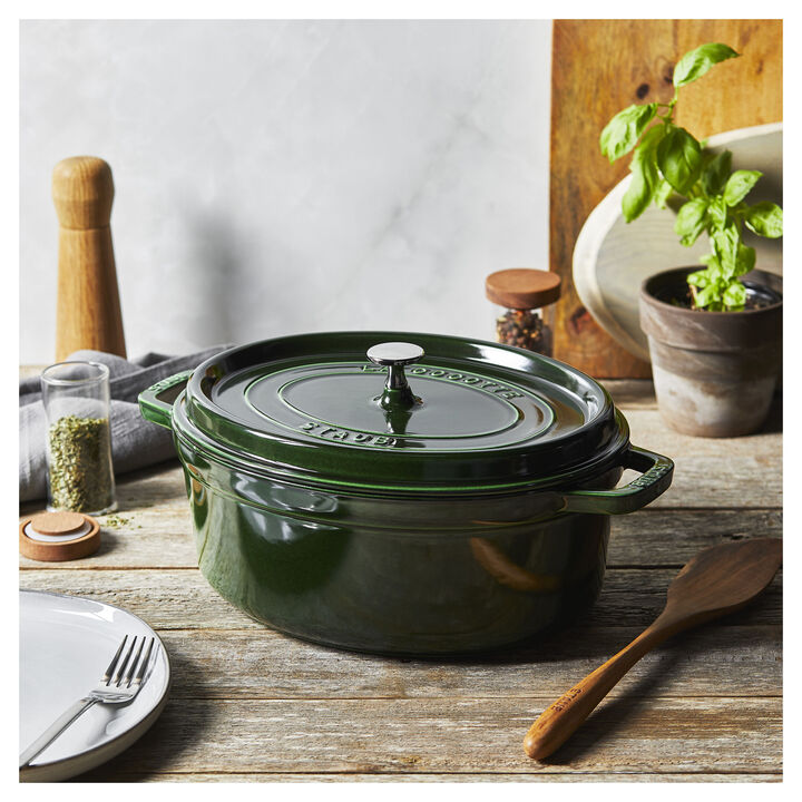 La Cocotte, Cocotte ovale - 31 cm, basilico, large 2