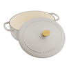 Bellamonte, Cocotte 23 cm, oval, Elfenbein-Wei&szlig;, Gusseisen, small 4