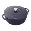 La Cocotte, 3.6 l cast iron round French oven rooster, dark-blue, small 1