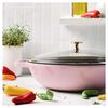 Specialities, 30 cm / 12 inch cast iron Wok, sorbet rose, small 7