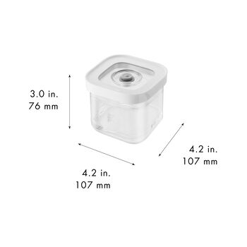 CUBE Saklama Kabı S / 11 cm, şeffaf-beyaz,,large 2