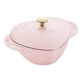 Cocotte 20 cm, Coeur, Sorbet rose, Fonte